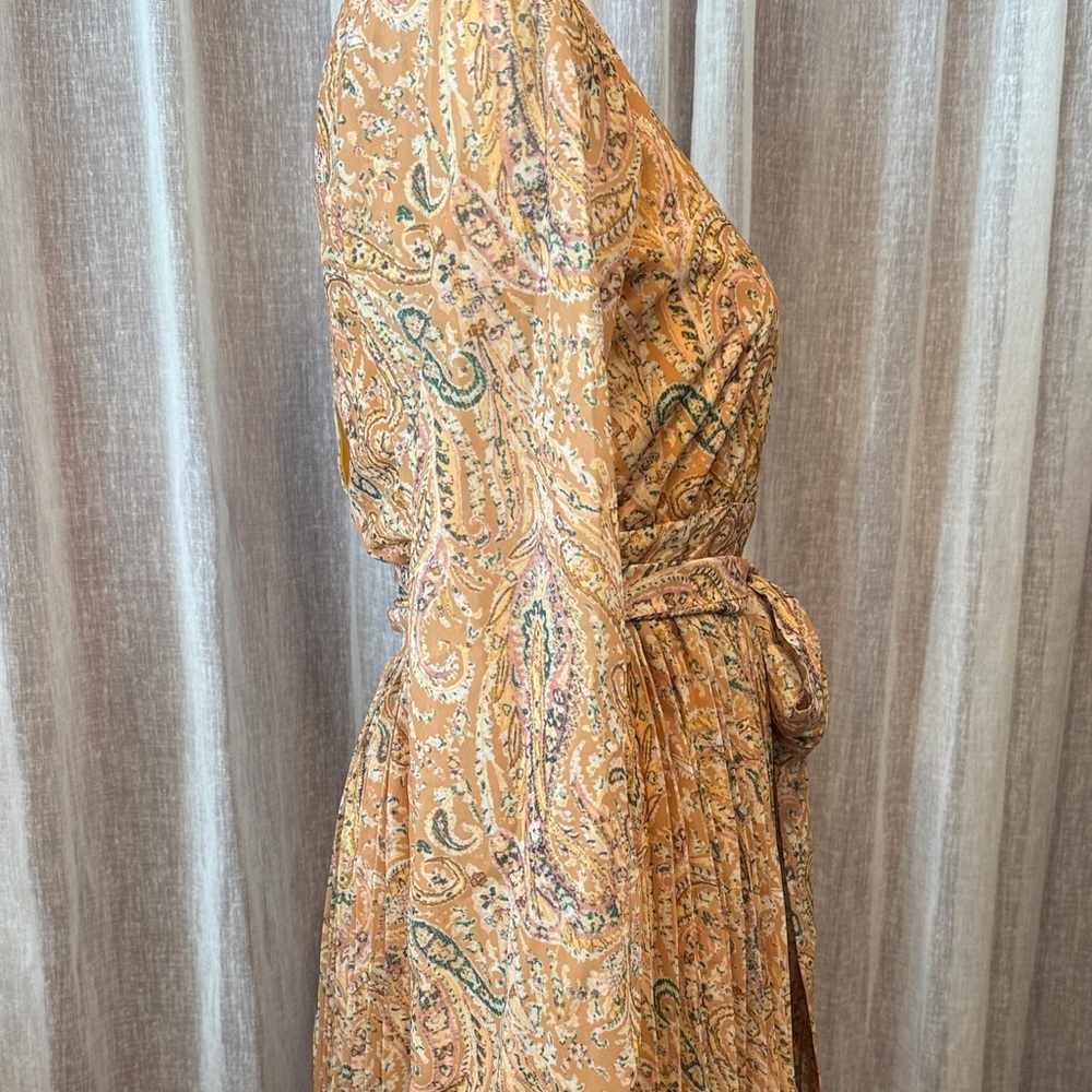 NWT Rose & Velvet Mustard Paisley Dress - Size S - Picture 5 of 16